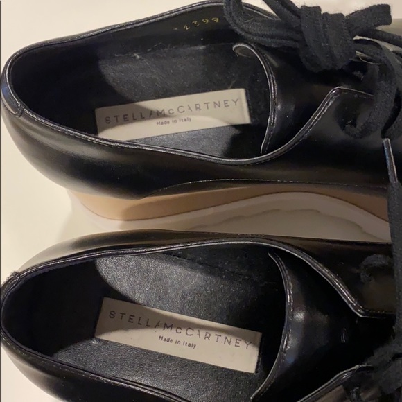 Stella McCartney Black Leather Platform Sneaker - Picture 5 of 7